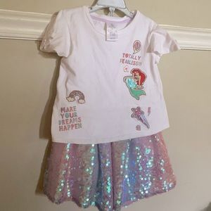 Girls Ariel skirt outfit